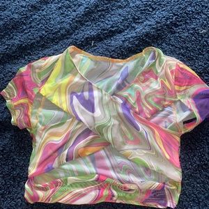 Abstract crop top